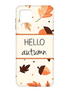 Чохол з чорними боками на Samsung Galaxy M32 / A22 / M22 4G :: Привіт, осінь (принт 109)