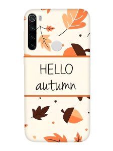 Чохол з чорними боками на Xiaomi Redmi Note 8T :: Привіт, осінь (принт 109)