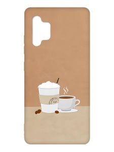 Чохол з червоними боками на Samsung Galaxy A32 :: Кава (принт 108)