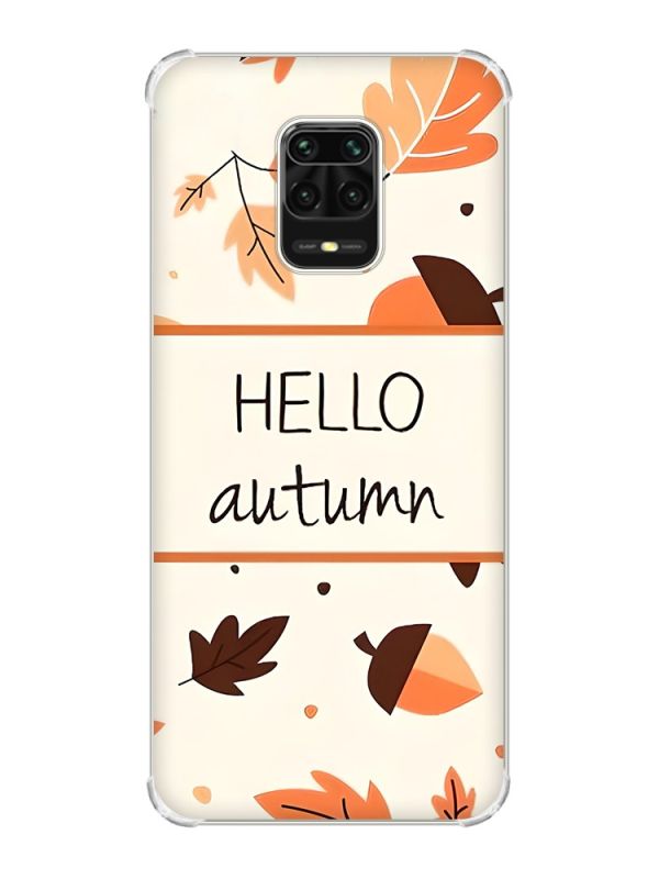 Чохол з потовщеними кутами на Xiaomi Redmi Note 9 Pro/ 9S/ 9 Pro Max :: Привіт, осінь (принт 109)
