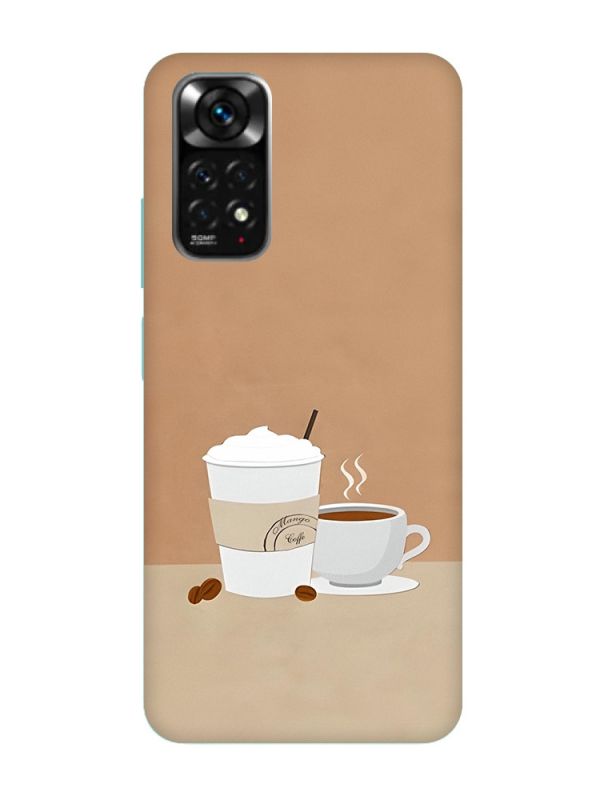 Чохол з бірюзовими боками на Xiaomi Redmi Note 11 :: Кава (принт 108)