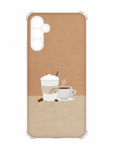 Чохол з потовщеними кутами на Samsung Galaxy A34 5G :: Кава (принт 108)