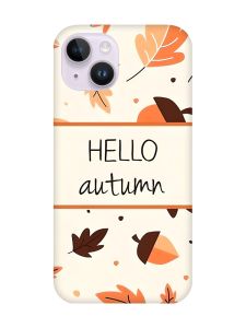 Магнітний чохол на iPhone 14 із підтримкою MagSafe :: Привіт, осінь (принт 109)