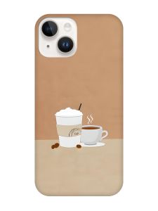 Чохол з чорними боками на Apple iPhone 14 :: Кава (принт 108)