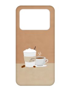 Чохол з чорними боками на Xiaomi Poco X4 Pro 5G :: Кава (принт 108)