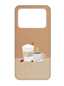 Чохол з рожевими боками на Xiaomi Poco X4 Pro 5G :: Кава (принт 108)