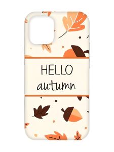 Чохол з бірюзовими боками на Apple iPhone 12/12 Pro (6.1) :: Привіт, осінь (принт 109)