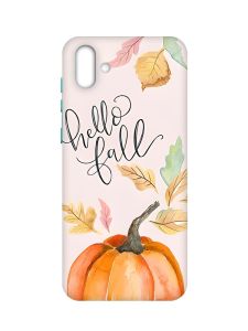 Чохол з бірюзовими боками на Samsung Galaxy A04 :: Привіт, осінь (принт 111)