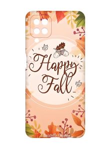 Чохол з червоними боками на Samsung Galaxy A12 :: Щасливої осені (принт 110)