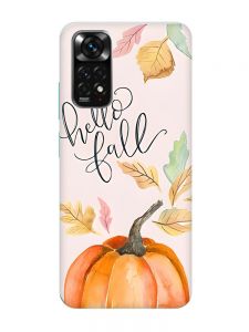 Чохол з бірюзовими боками на Xiaomi Redmi Note 11 :: Привіт, осінь (принт 111)