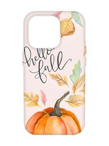 Чохол з червоними боками на Apple iPhone 14 Pro Max :: Привіт, осінь (принт 111)