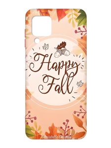 Чохол з червоними боками на Samsung Galaxy M32/A22/M22 4G :: Щасливої осені (принт 110)