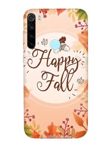 Чохол з червоними боками на Xiaomi Redmi Note 8T :: Щасливої осені (принт 110)