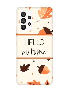 Чохол з червоними боками на Samsung Galaxy A53 4G/5G :: Привіт, осінь (принт 109)