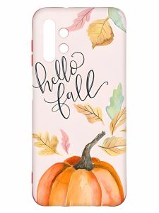 Чохол з червоними боками на Samsung A13 4G :: Привіт, осінь (принт 111)