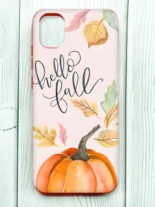 Чохол з червоними боками на Samsung Galaxy A04E/A042 :: Привіт, осінь (принт 111)