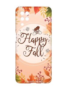 Чохол з рожевими боками на Samsung Galaxy A12 :: Щасливої осені (принт 110)