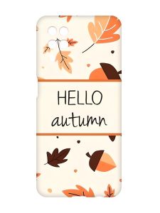 Чохол з рожевими боками на Samsung Galaxy A12 :: Привіт, осінь (принт 109)