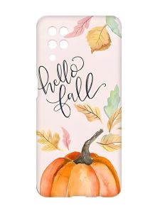 Чохол з рожевими боками на Samsung Galaxy A12 :: Привіт, осінь (принт 111)