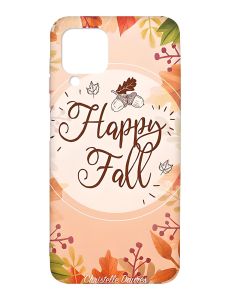 Чохол з чорними боками на Samsung Galaxy A12 :: Щасливої осені (принт 110)