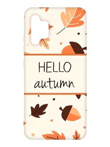 Чохол з рожевими боками на Samsung Galaxy A32 :: Привіт, осінь (принт 109)