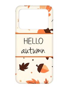 Чохол з рожевими боками на Xiaomi Poco X4 Pro 5G :: Привіт, осінь (принт 109)