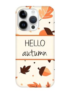 Чохол з чорними боками на Apple iPhone 14 Pro :: Привіт, осінь (принт 109)