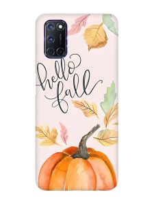 Чохол з чорними боками на Oppo A52/A72/A92 :: Привіт, осінь (принт 111)