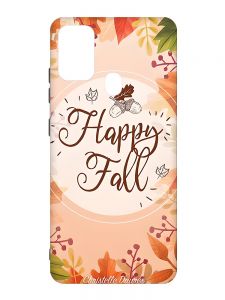 Чохол з чорними боками на Samsung Galaxy M30s/M21 :: Щасливої осені (принт 110)