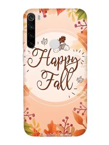 Чохол з чорними боками на Xiaomi Redmi Note 8T :: Щасливої осені (принт 110)