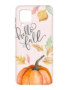 Чохол з чорними боками на Samsung Galaxy M32 / A22 / M22 4G :: Привіт, осінь (принт 111)
