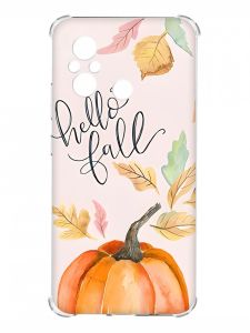 Чохол з потовщеними кутами на Xiaomi Redmi 12C :: Привіт, осінь (принт 111)