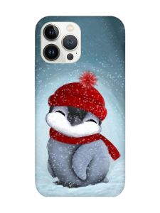 Магнітний чохол на iPhone 14 Pro із підтримкою MagSafe :: Пінгвіненя у шапочці (принт 157)
