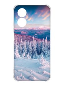 Чохол із потовщеними кутами на Oppo A17 :: Зимові гори (принт 163)