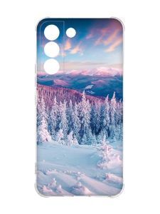 Чохол із потовщеними кутами на Samsung Galaxy S22 :: Зимові гори (принт 163)