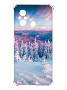 Чохол з потовщеними кутами на Xiaomi Redmi 12C :: Зимові гори (принт 163)