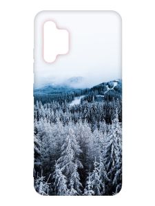 Чохол з рожевими боками на Samsung Galaxy A32 :: Зимовий ліс (принт 164)