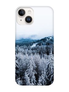 Чохол з чорними боками на Apple iPhone 14 :: Зимовий ліс (принт 164)