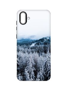 Чохол з чорними боками на Samsung Galaxy A04 :: Зимовий ліс (принт 164)