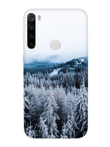 Чохол з чорними боками на Xiaomi Redmi Note 8T :: Зимовий ліс (принт 164)