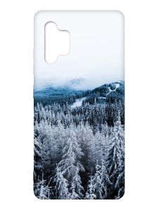 Чохол з червоними боками на Samsung Galaxy A32 :: Зимовий ліс (принт 164)