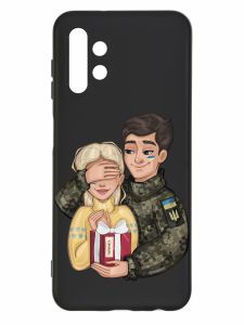 Матовий чорний чохол на Samsung Galaxy A13 4G :: Подарунок Перемога (патріотичний принт 178)