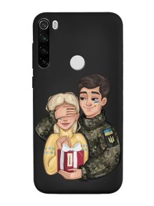Матовий чорний чохол на Xiaomi Redmi Note 8T :: Подарунок Перемога (патріотичний принт 178)