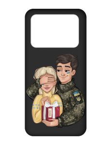 Матовий чорний чохол на Xiaomi Poco X4 Pro 5G :: Подарунок Перемога (патріотичний принт 178)