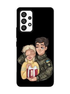 Матовий чорний чохол на Samsung Galaxy A53 4G/5G :: Подарунок Перемога (патріотичний принт 178)