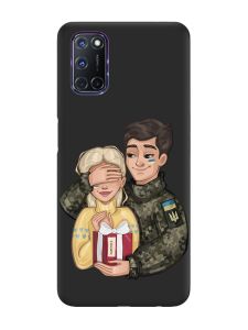 Матовий чорний чохол на Oppo A52/A72/A92 :: Подарунок Перемога (патріотичний принт 178)