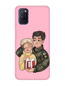 Матовий рожевий чохол на Oppo A52/A72/A92 :: Подарунок Перемога (патріотичний принт 178)