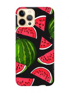 Матовий чорний чохол на Apple iPhone 12 Pro Max :: Кавуни (принт 341)