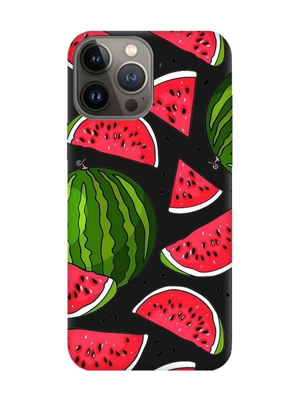 Матовий чорний чохол на Apple iPhone 13 Pro :: Кавуни (принт 341)