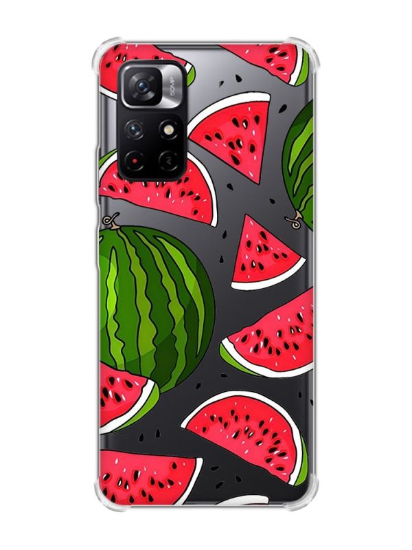 Чохол з потовщеними кутами на Xiaomi Redmi Note 11 5G :: Кавуни (принт 341)